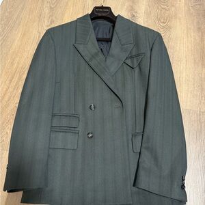 Bottega Veneta Double-Breasted Blazer in Dark Green